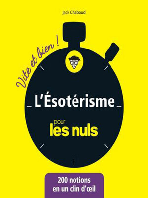 cover image of L'ésotérisme pour les Nuls--Vite et bien !